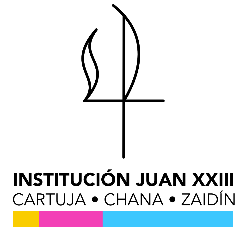 logo institucion juan xxiii vertical blanco